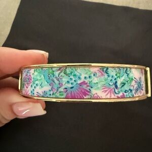 Lilly Pulitzer Floral Gold Bangle